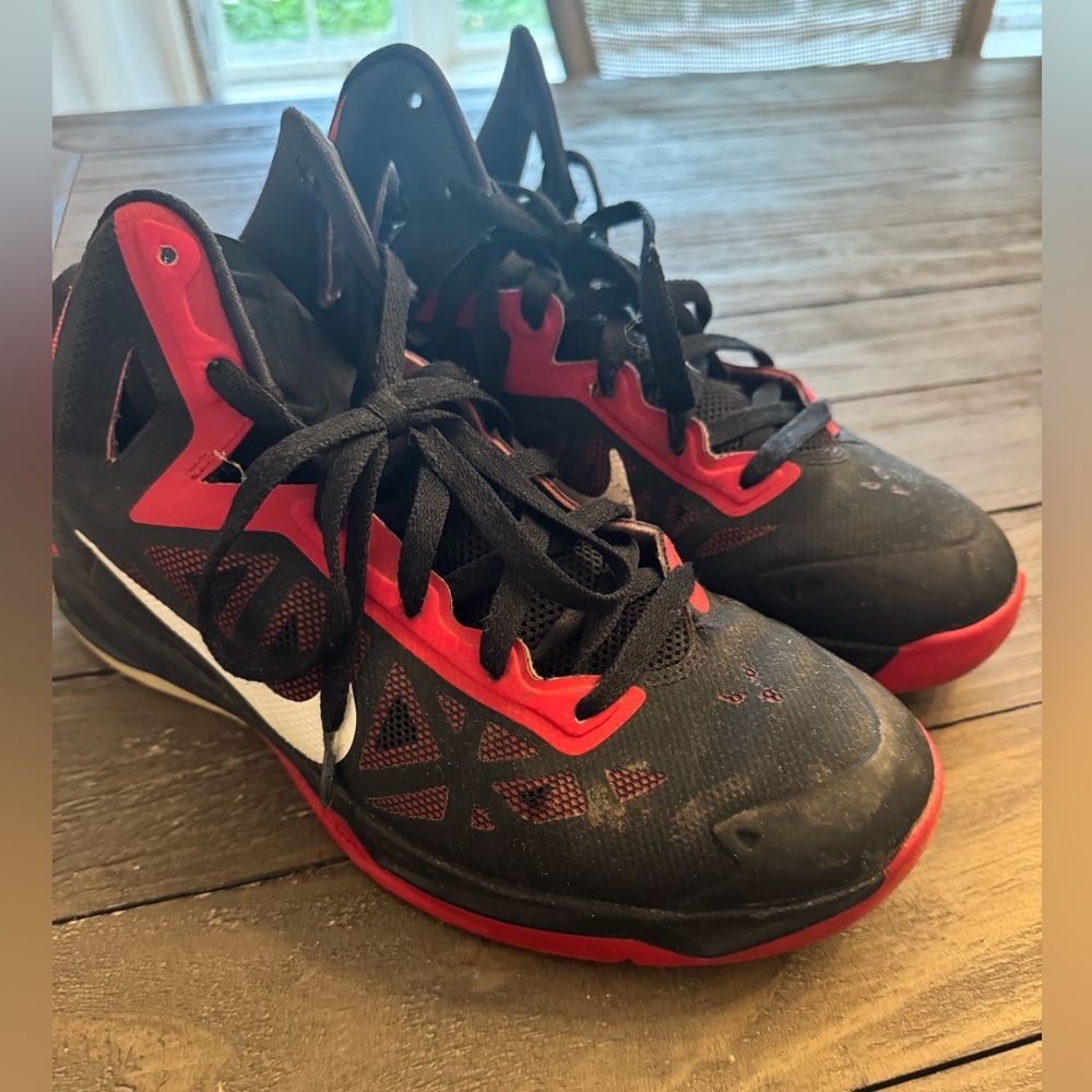 Nike Zoom Hyper Chaos Black Red Basketball Shoes  Men's US 9.5